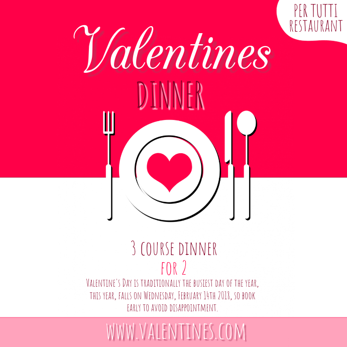 Valentines Dinner Template PosterMyWall