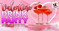Valentines Drink Party Facebook Shared Image template