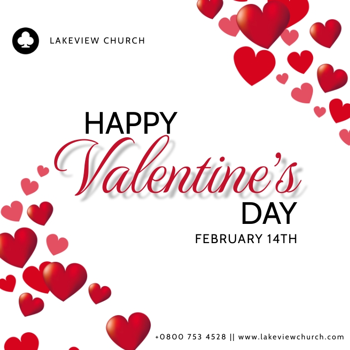 Valentines flyer Message Instagram template