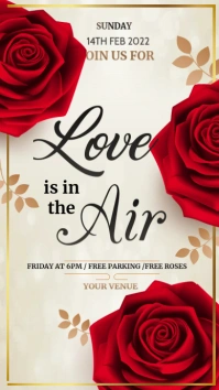 valentines flyers Affichage numérique (9:16) template