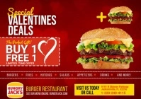 Valentines Food Deals Video Ads A4 template
