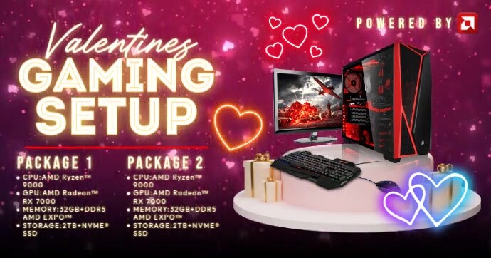 Valentines Gaming Setup Package ภาพที่แชร์บน Facebook template