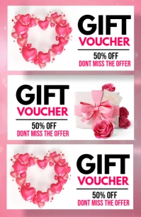 Valentines gift voucher Boulevardzeitung template