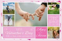 Valentines Greeting Couple Collage Poster Template