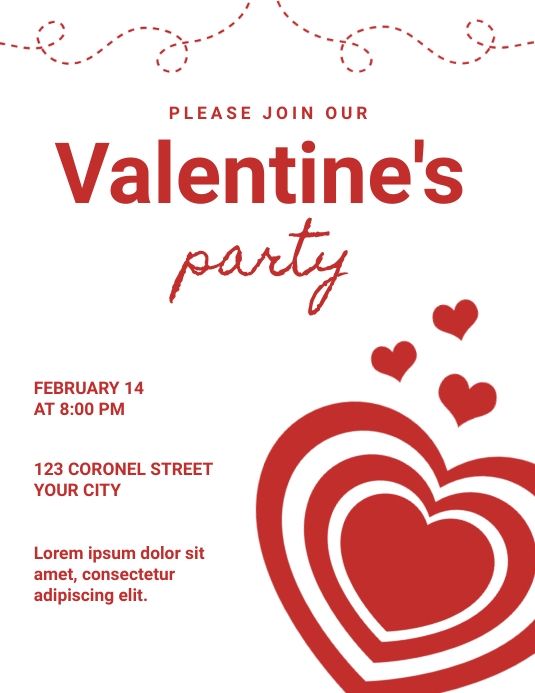 Valentines Invitation Card Template PosterMyWall Valentines Invitation Card Template PosterMyWall