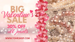 Brown Valentines Jewelry Sale Video  template Digitalt display