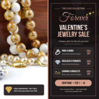Black Valentine's Jewelry Sale Pos Instagram Template