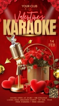Valentines Karaoke Instagram Story template