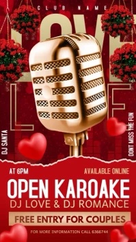Valentines karaoke Instagram story template
