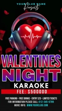 Valentines Karaoke Night Instagram Story template