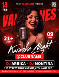 Valentines Karaoke Night Flyer (US Letter) template