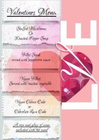 Valentines/Love menu Template | PosterMyWall