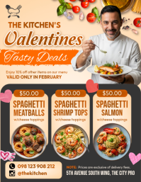 Valentines Menu Deals Flyer (US Letter) template