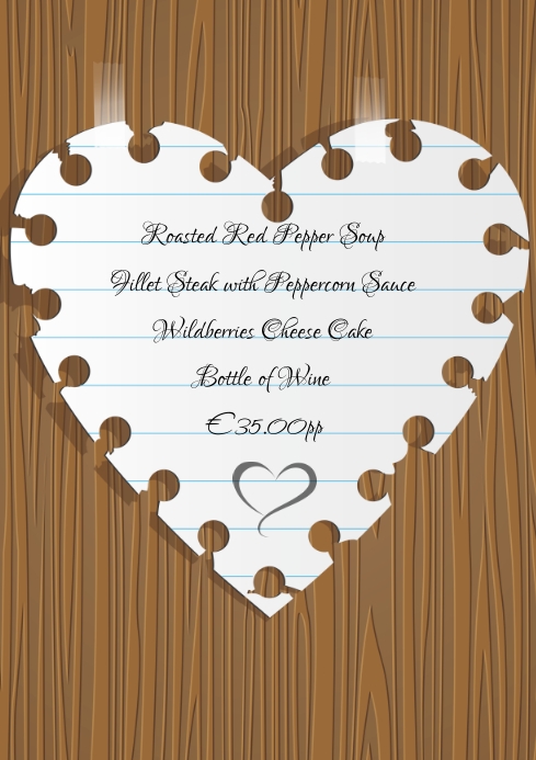 Valentines Menu Template | PosterMyWall