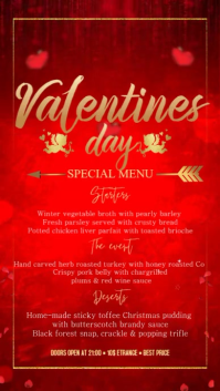 Valentines Menu Instagram Story template