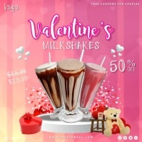 Valentines Milkshake Instagram-bericht template