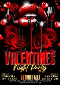 valentines night, A3 template