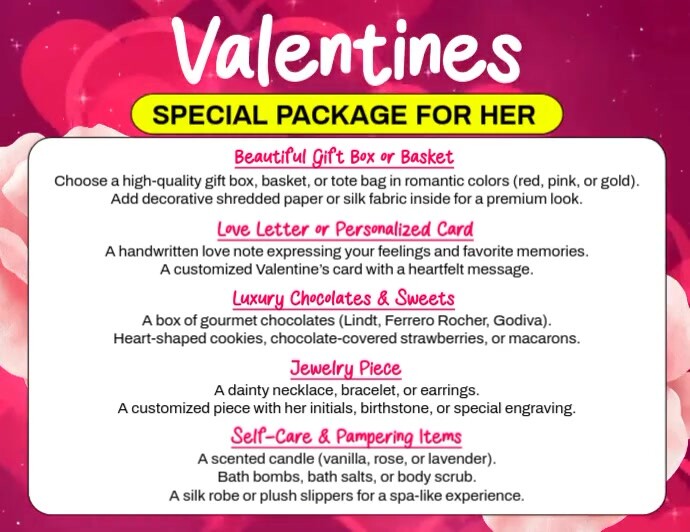 Valentines Package Template | PosterMyWall