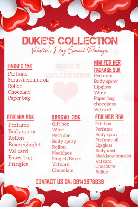 Valentines Package 海报 template
