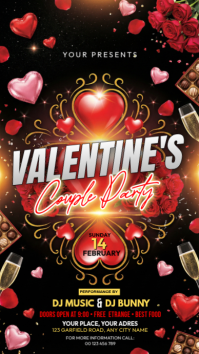 valentines party Instagram Story template