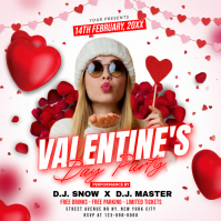 valentines party Instagram Post template