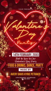 valentines party Instagram Story template