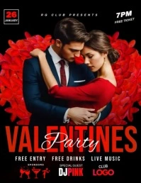 Valentines Party Flyer (US Letter) template