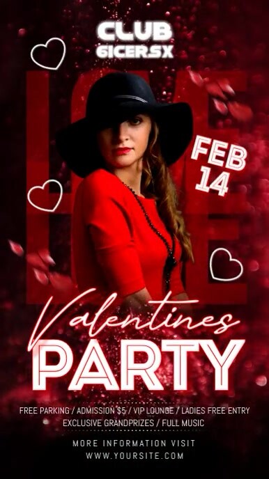 Valentines Party Instagram Story template