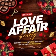 valentines party Instagram Post template