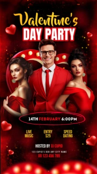 valentines party instagram story template