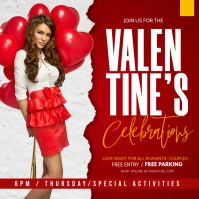 valentines party post Square (1:1) template