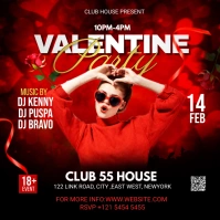 Valentines party template Cuadrado (1:1)