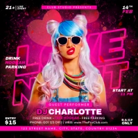 Valentines Pink Theme Party Instagram template