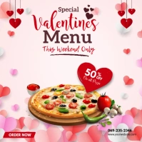 Valentines Pizza Instagram template