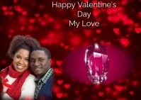 Valentines Postcard Cartolina template