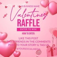 Valentines Raffle Instagram na Post template