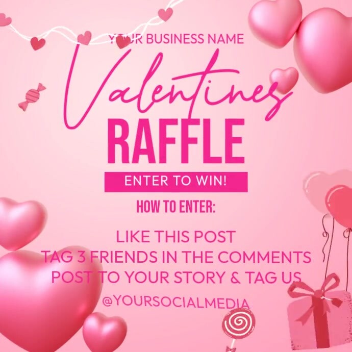 Valentines Raffle Template | PosterMyWall