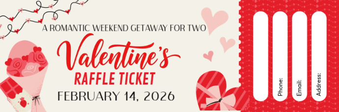 Colorful Raffle Header Valentine's Raffle Email Header Template | PosterMyWall