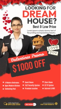 Valentines Real Estate Promo Instagram Story template