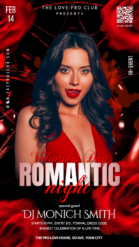 Valentines Romantic Night Party Template Instagram Story
