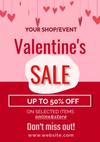Valentine sale A5 template