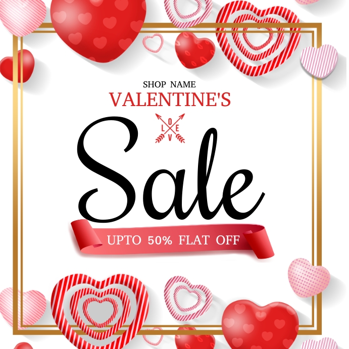 valentines sale Template PosterMyWall