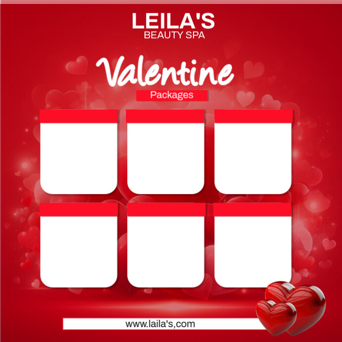 Valentines Sales card Publicação no Instagram template