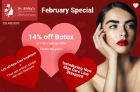 Valentines Skin Care Offers Ads Poster template