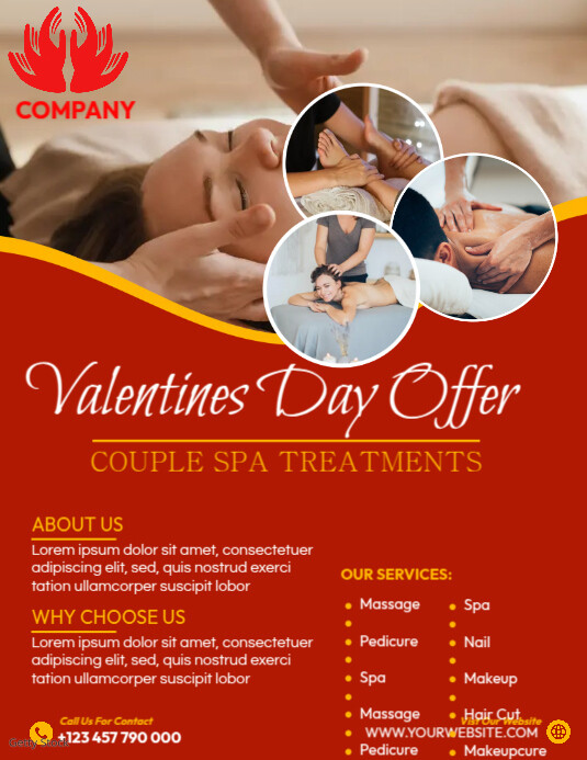 Valentines Spa Best Offer Flyer (US Letter) template