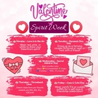 Valentines Spirit Week Publicación de Instagram template