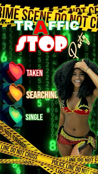 Valentines Stop Party Light: Escape The Matrix. Rolka Instagram template
