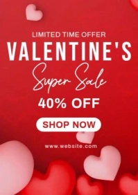 Valentines Super Sale A4 template