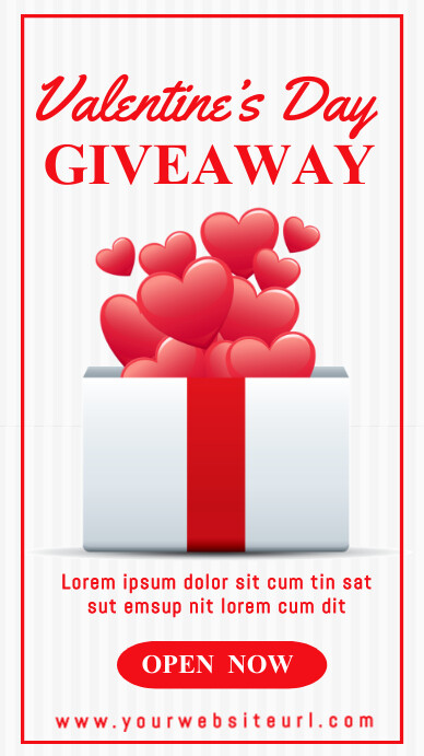 Valentine’s day,giveaway,event Instagram Story template