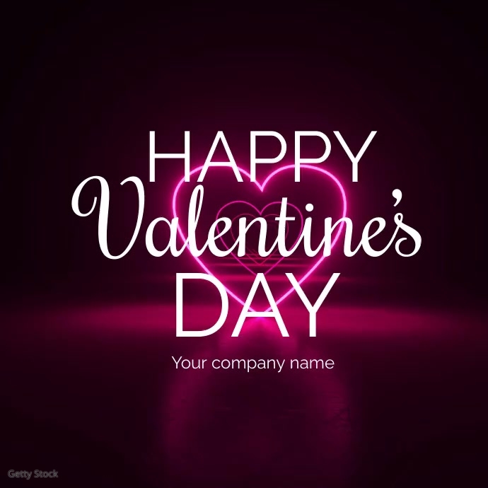 Valentine’s Day Animated Heart Templates Wpis na Instagrama